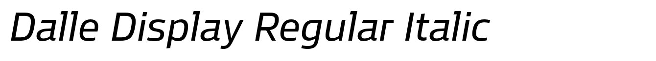 Dalle Display Regular Italic